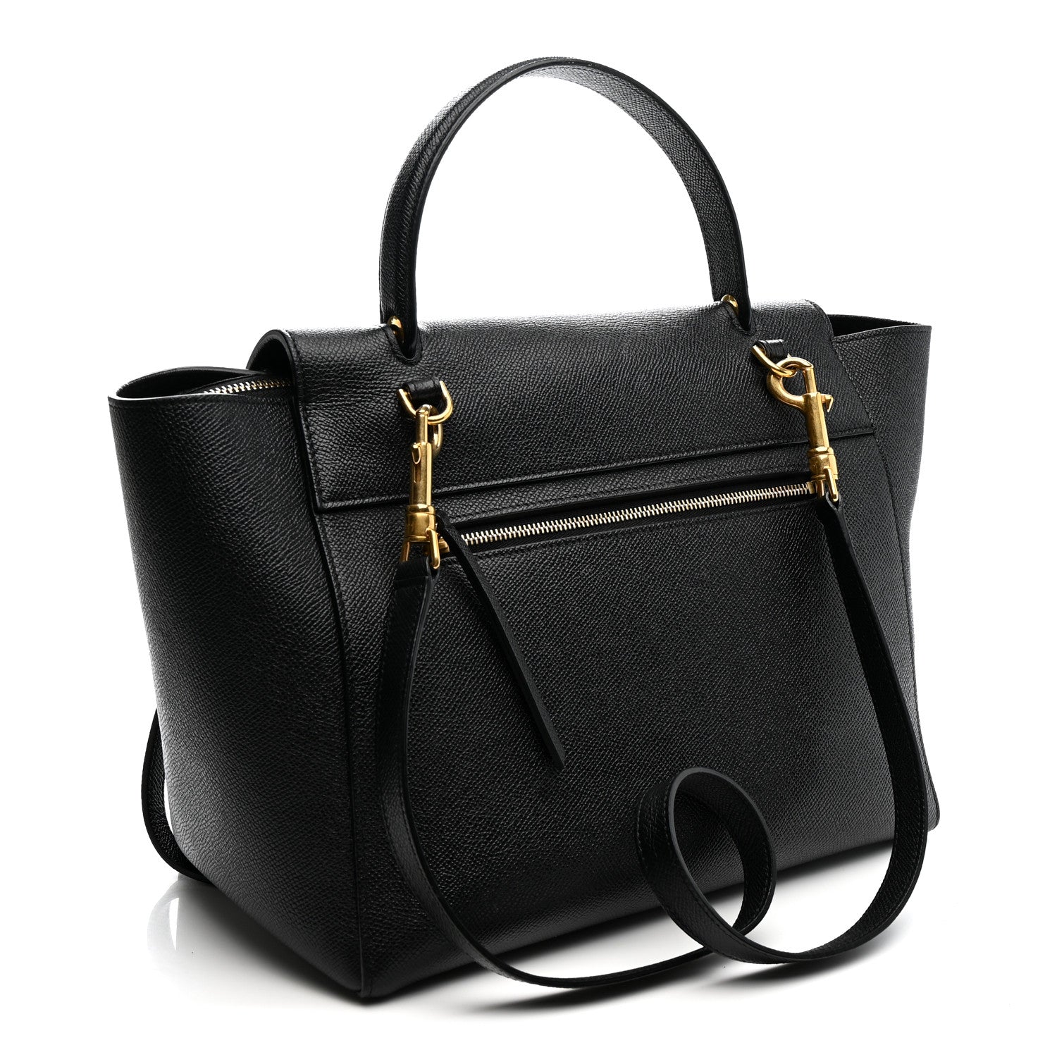 Baby Grained Calfskin Mini Belt Bag Black