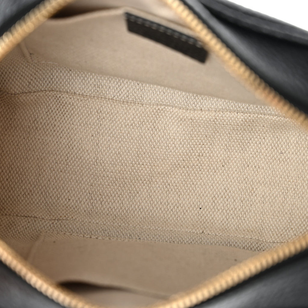 Pebbled Calfskin Small Soho Disco Bag Black