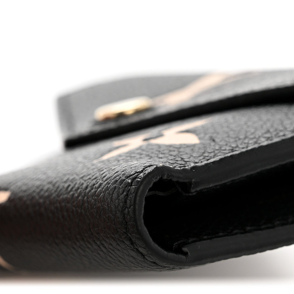 Empreinte Monogram Giant Victorine Wallet Black Beige