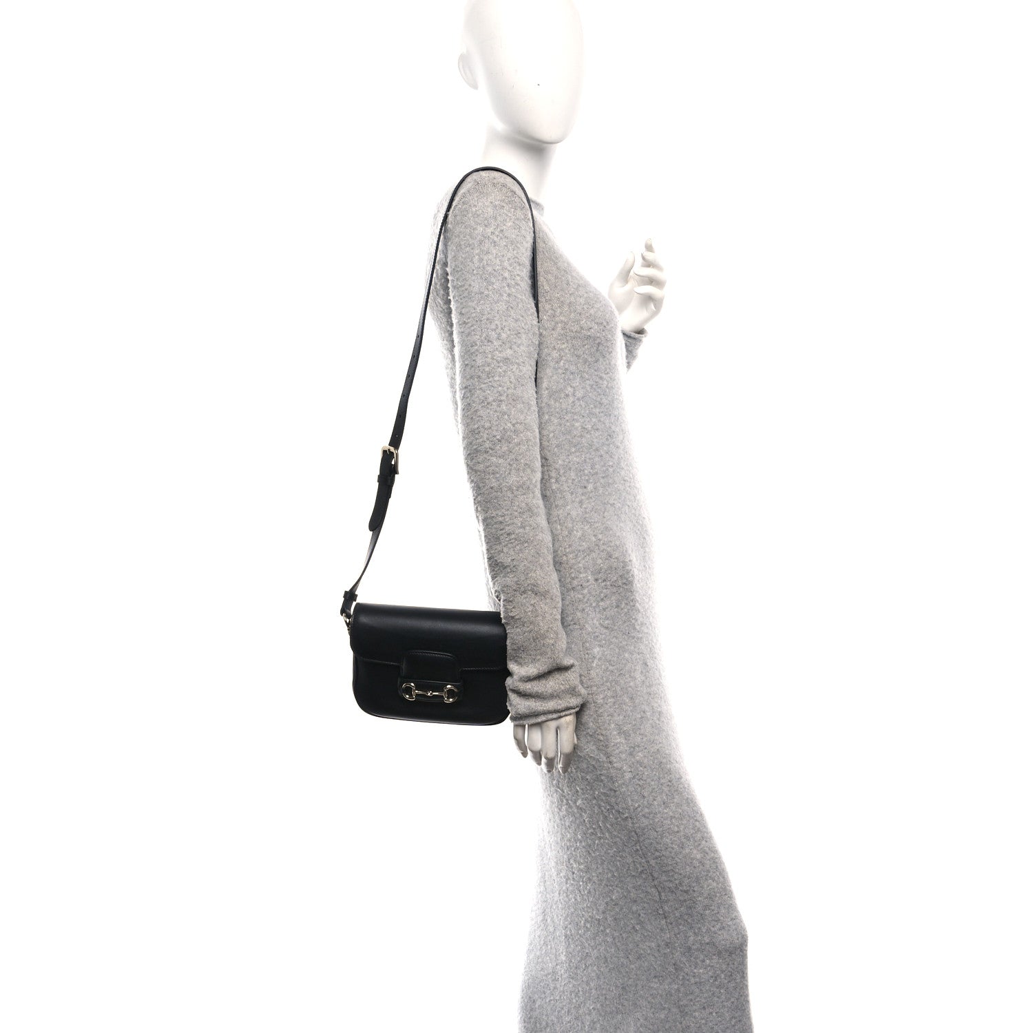 Arabella Calfskin Horsebit 1955 Shoulder Bag  Black