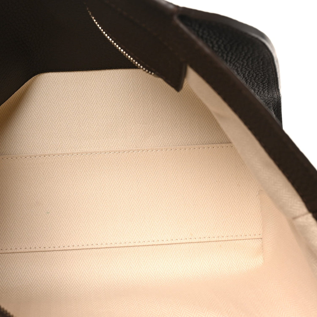 Matte Grained Calfskin Marlo 12 Tote Bag Dark Olive