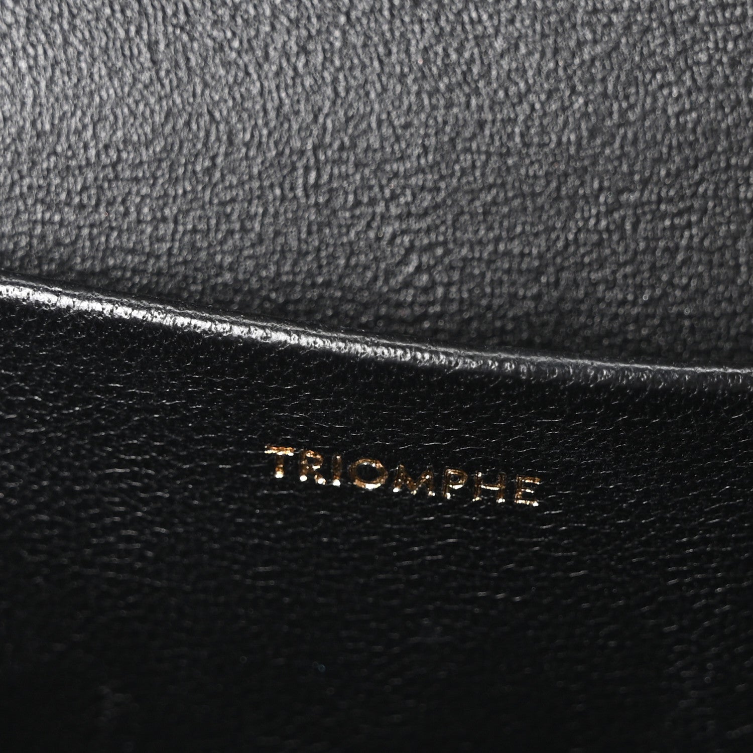 Shiny Calfskin Triomphe Shoulder Bag Black