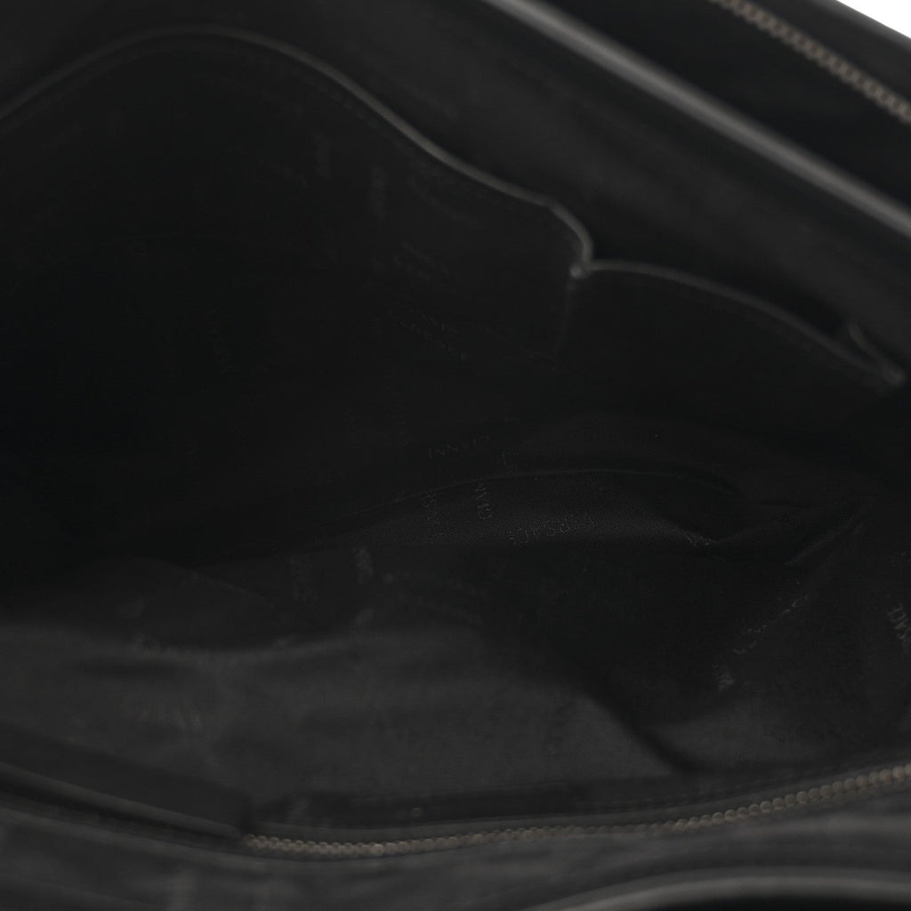 Calfskin Embossed Medusa Messenger Bag Black