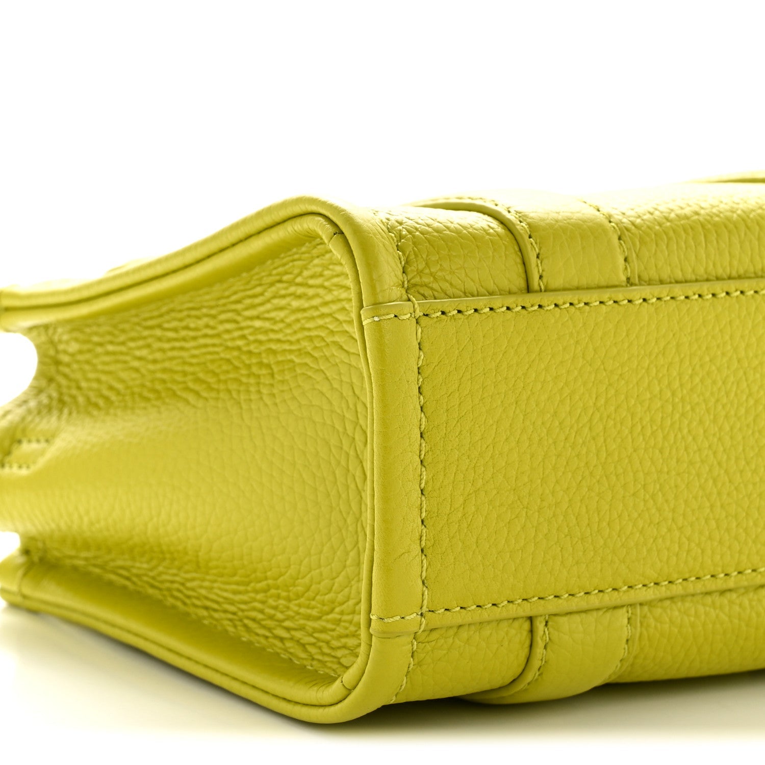 Grained Calfskin Micro The Tote Bag Citronelle