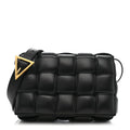 Nappa Maxi Intreccio Padded Cassette Crossbody Bag Black