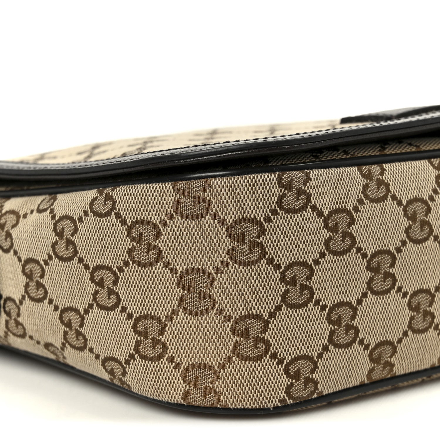 Monogram Flap Messenger Bag Beige Dark Brown