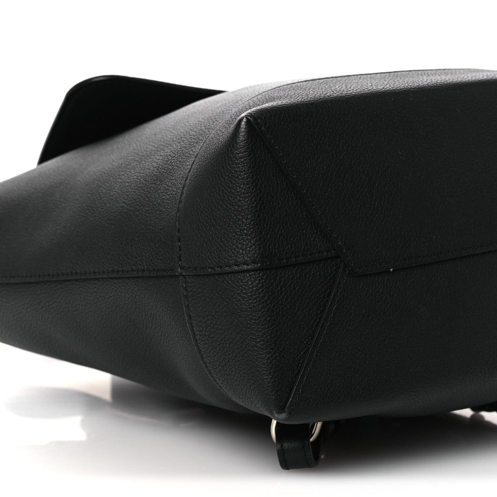 Calfskin Lockme Backpack Black