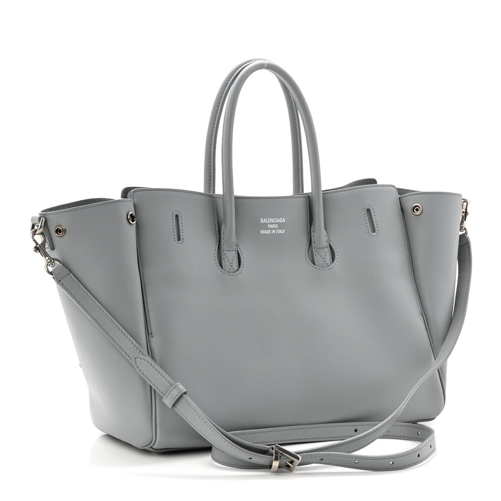 Smooth Calfskin Small Bel Air Carry All Bag Cloud Grey