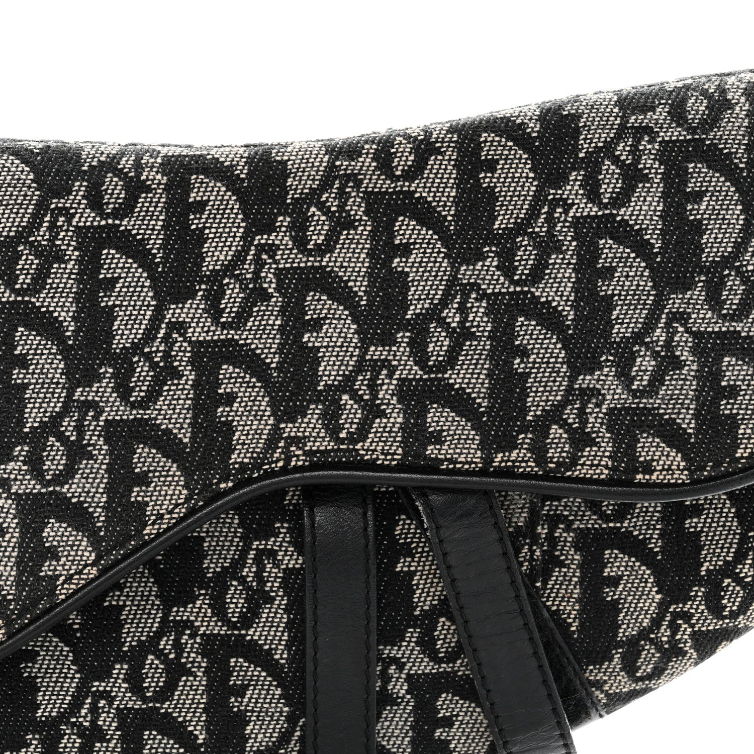 Monogram Saddle Bag Black