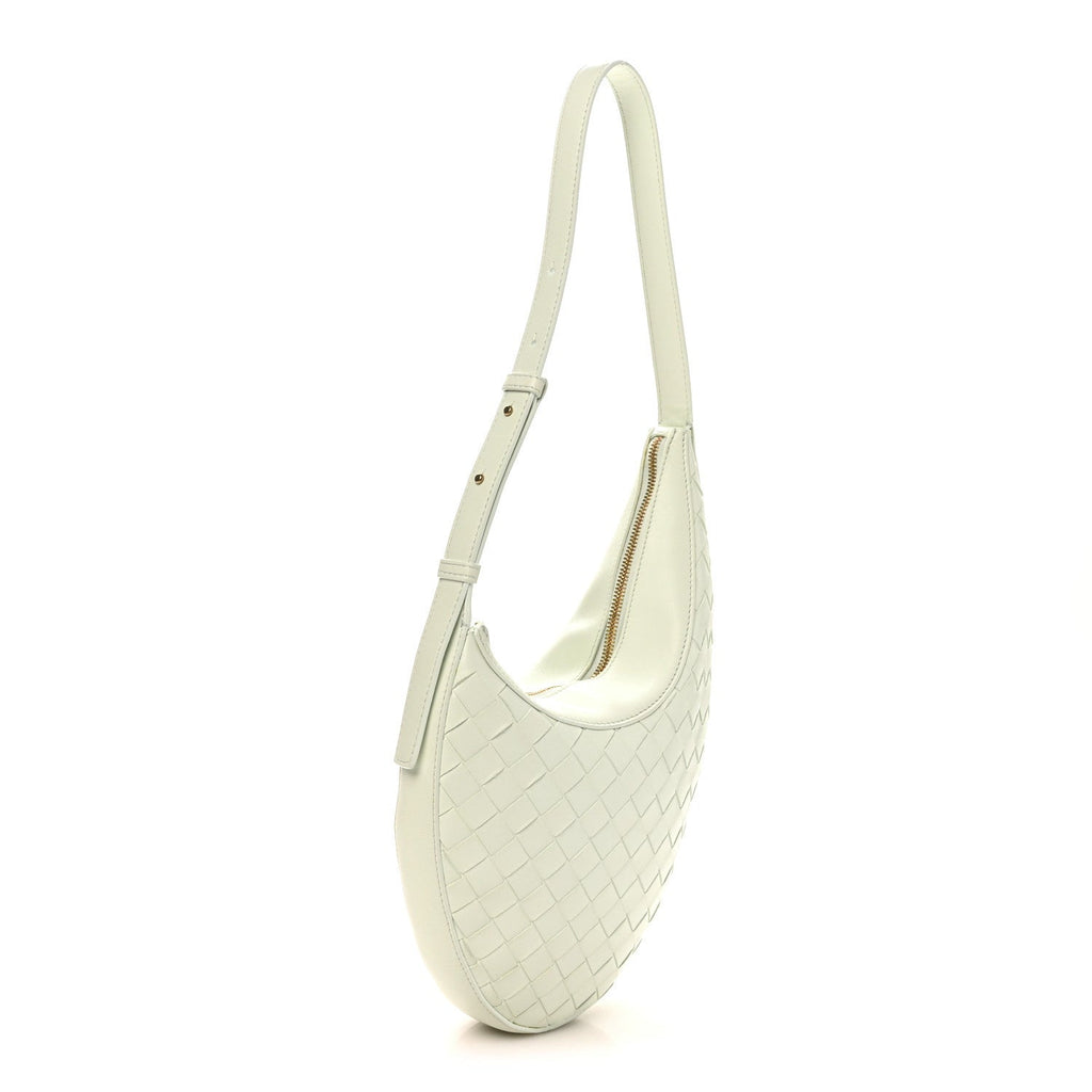 Nappa Intrecciato Small Drop Shoulder Bag Glacier