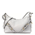 Tumbled Calfskin Mini Voyou Boyfriend Party Bag Light Grey