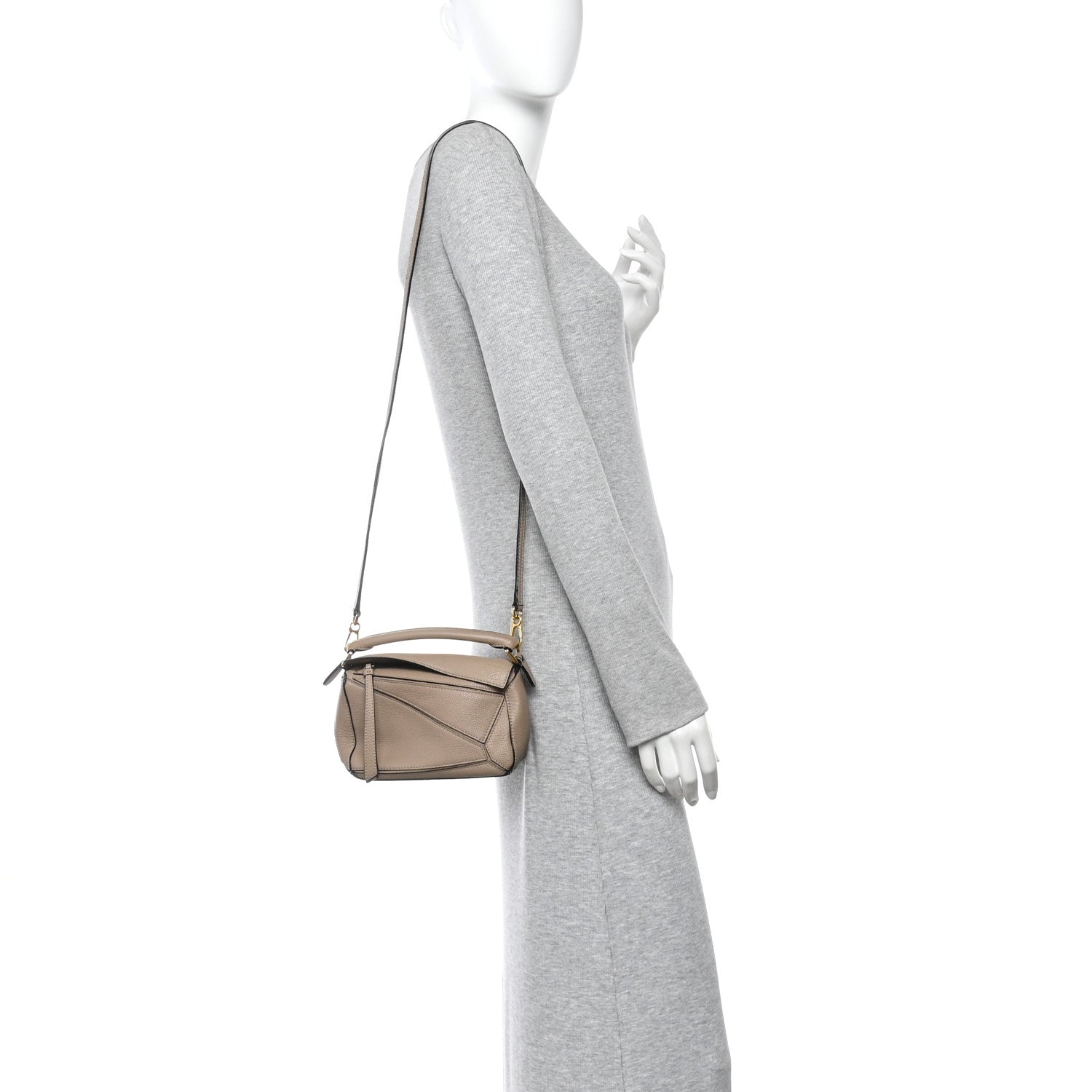 Calfskin Mini Puzzle Bag Sand