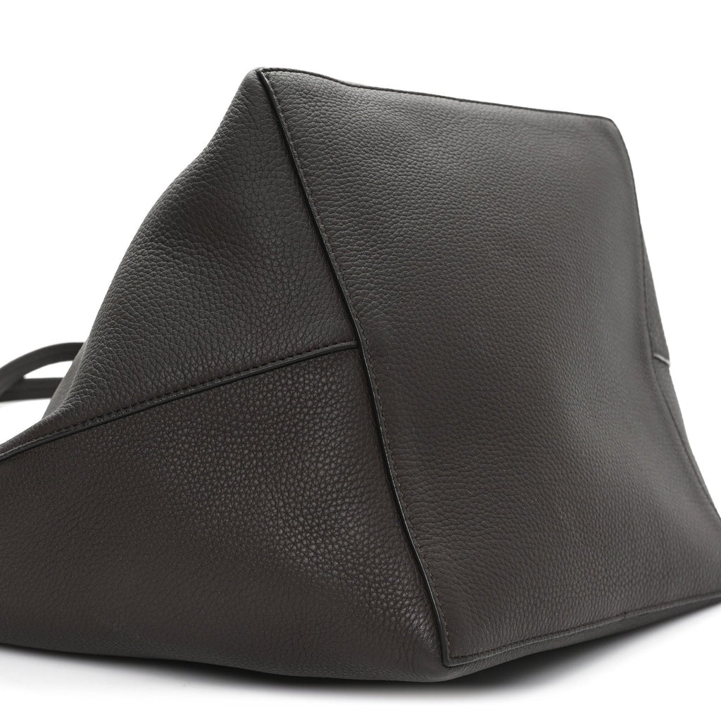 Grained Calfskin Park Tote Three Deep Brown