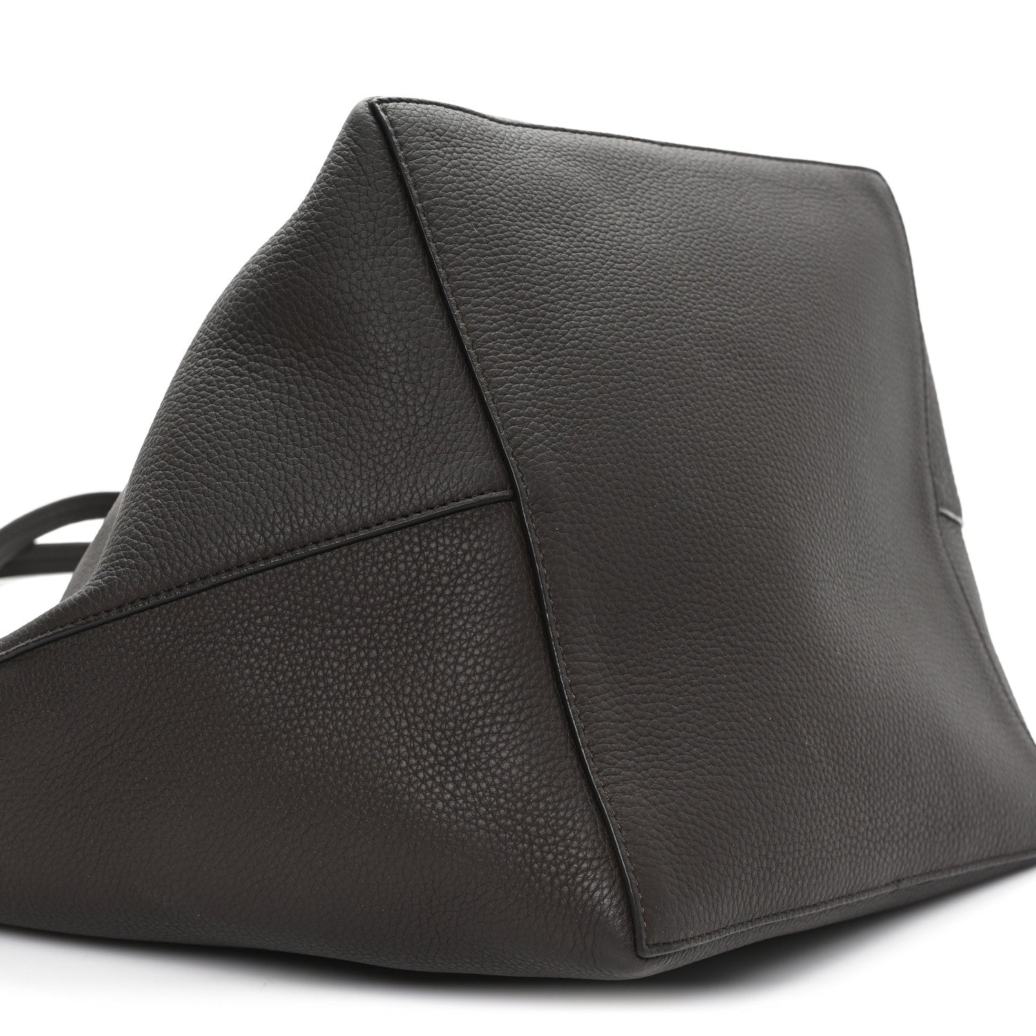 Grained Calfskin Park Tote Three Deep Brown