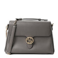 Dollar Calfskin Medium Interlocking G Top Handle Shoulder Bag Loess