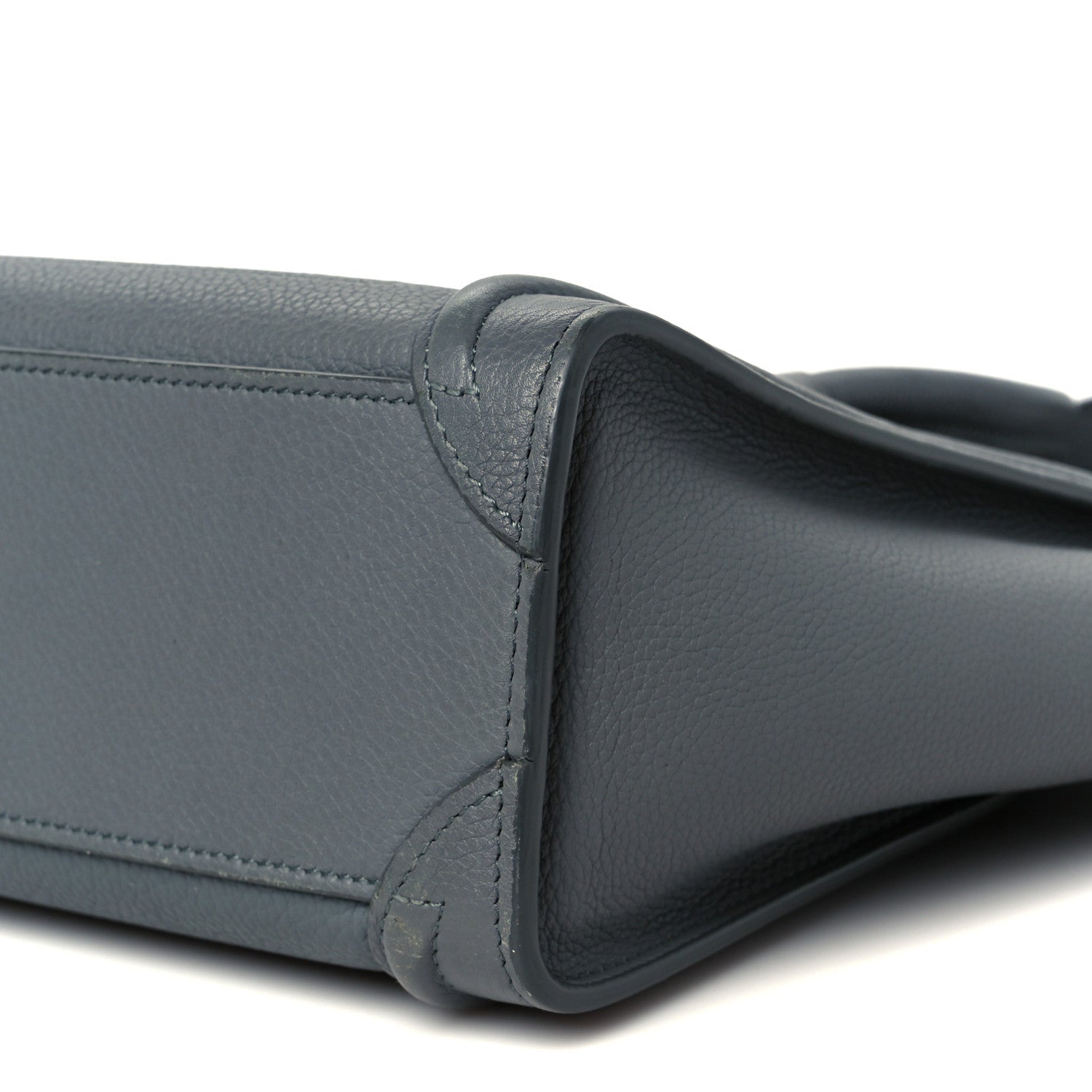 Drummed Calfskin Nano Luggage Kohl