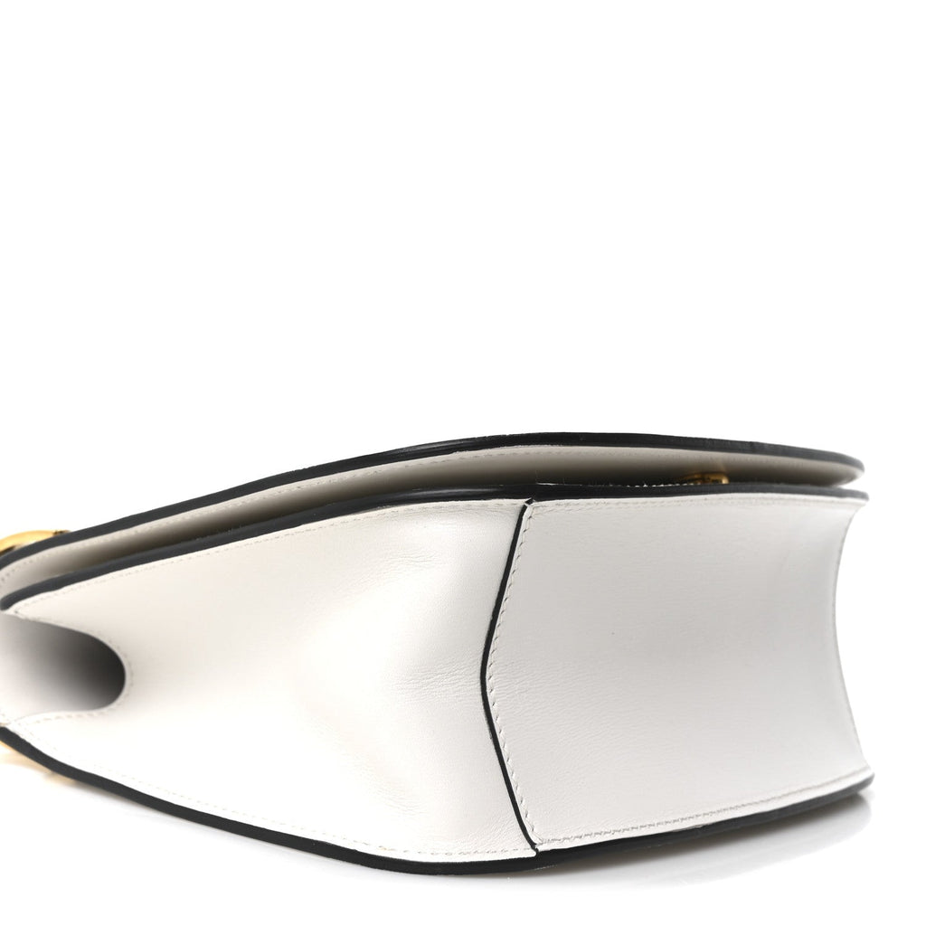 City Calf Striped Pionniere Saddle Bag White Black