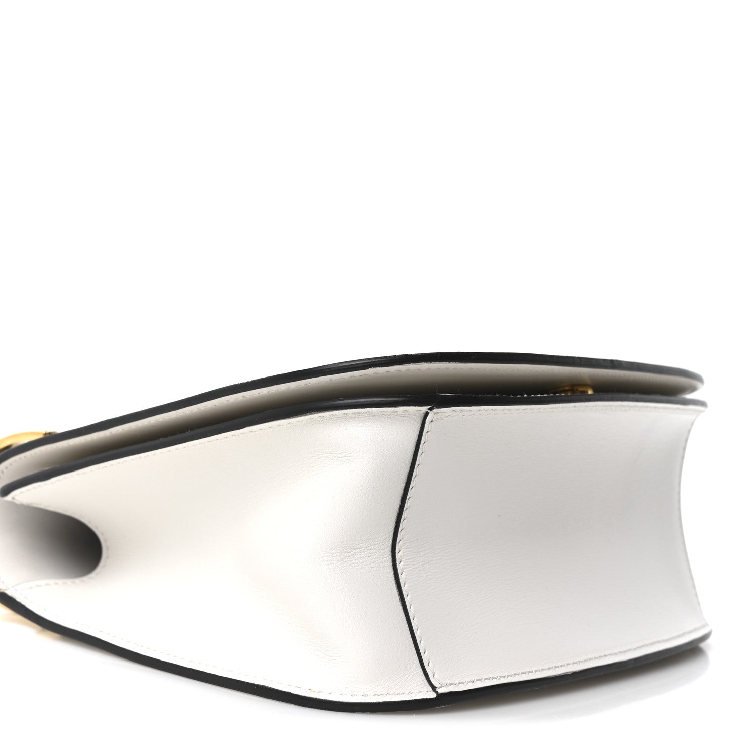 City Calf Striped Pionniere Saddle Bag White Black