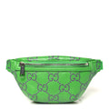 Calfskin GG Tennis Bi-Color Embossed Belt Bag Joy Green Joy Blue