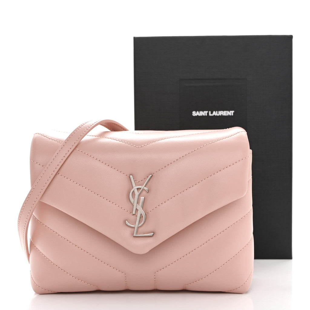 Calfskin Y Quilted Monogram Toy Loulou Crossbody Bag Pale Blush