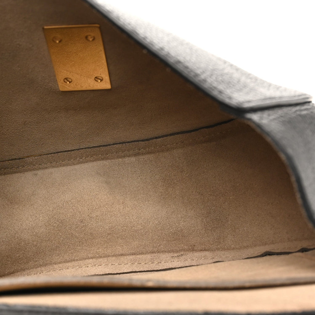 Grained Lambskin Drew Shoulder Bag Black