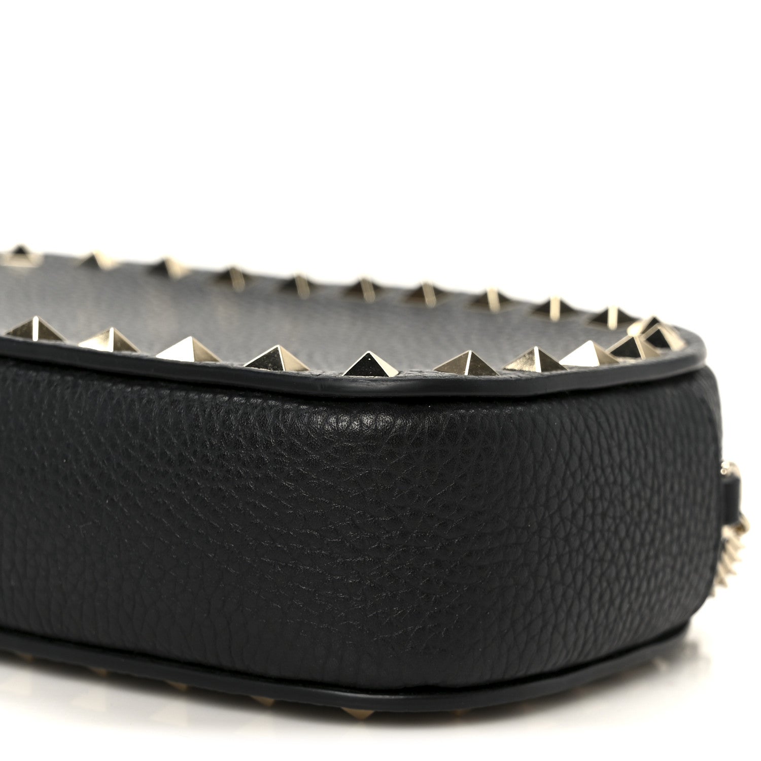 Calfskin Rockstud Mini Crossbody Bag Black