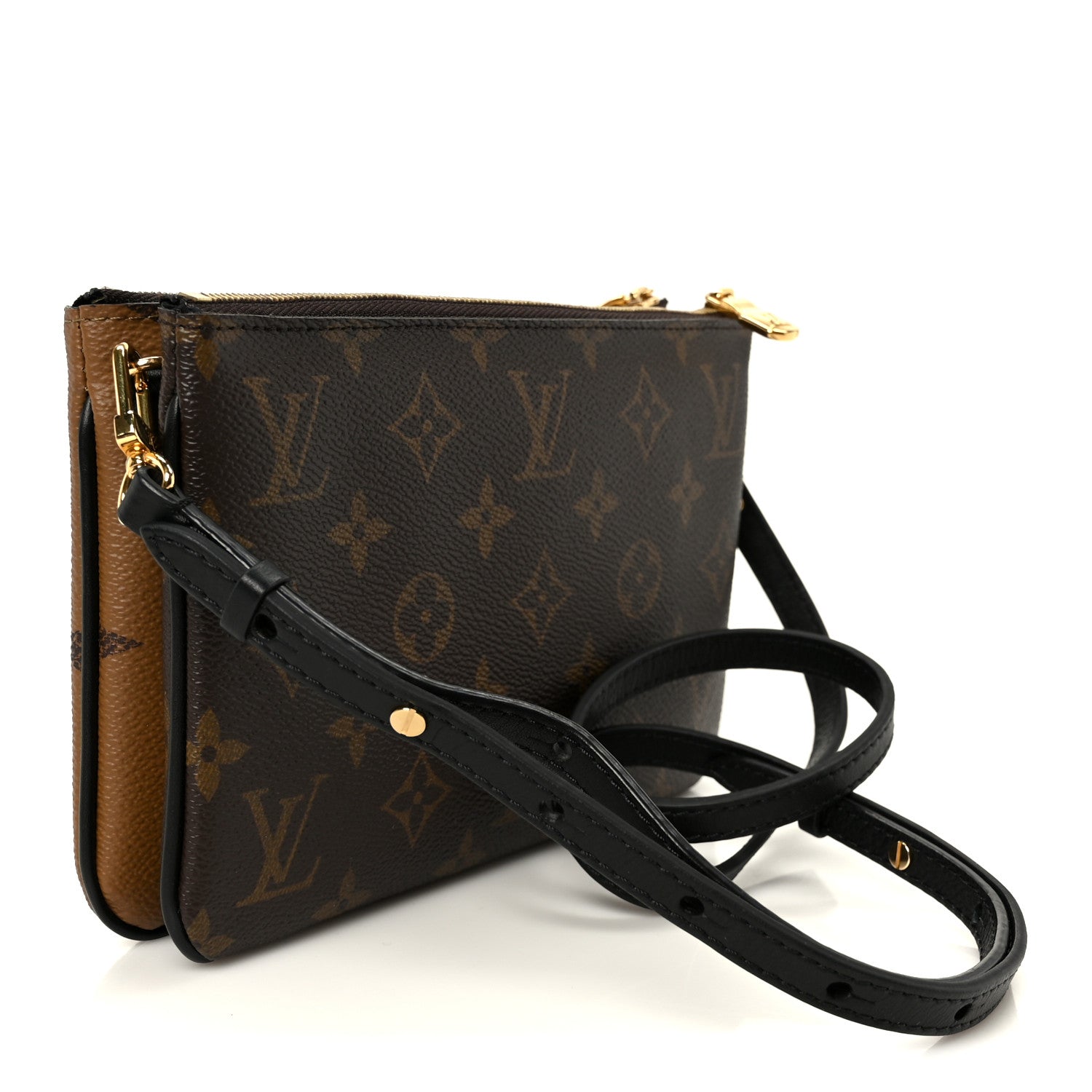 Reverse Monogram Giant Double Zip Pochette