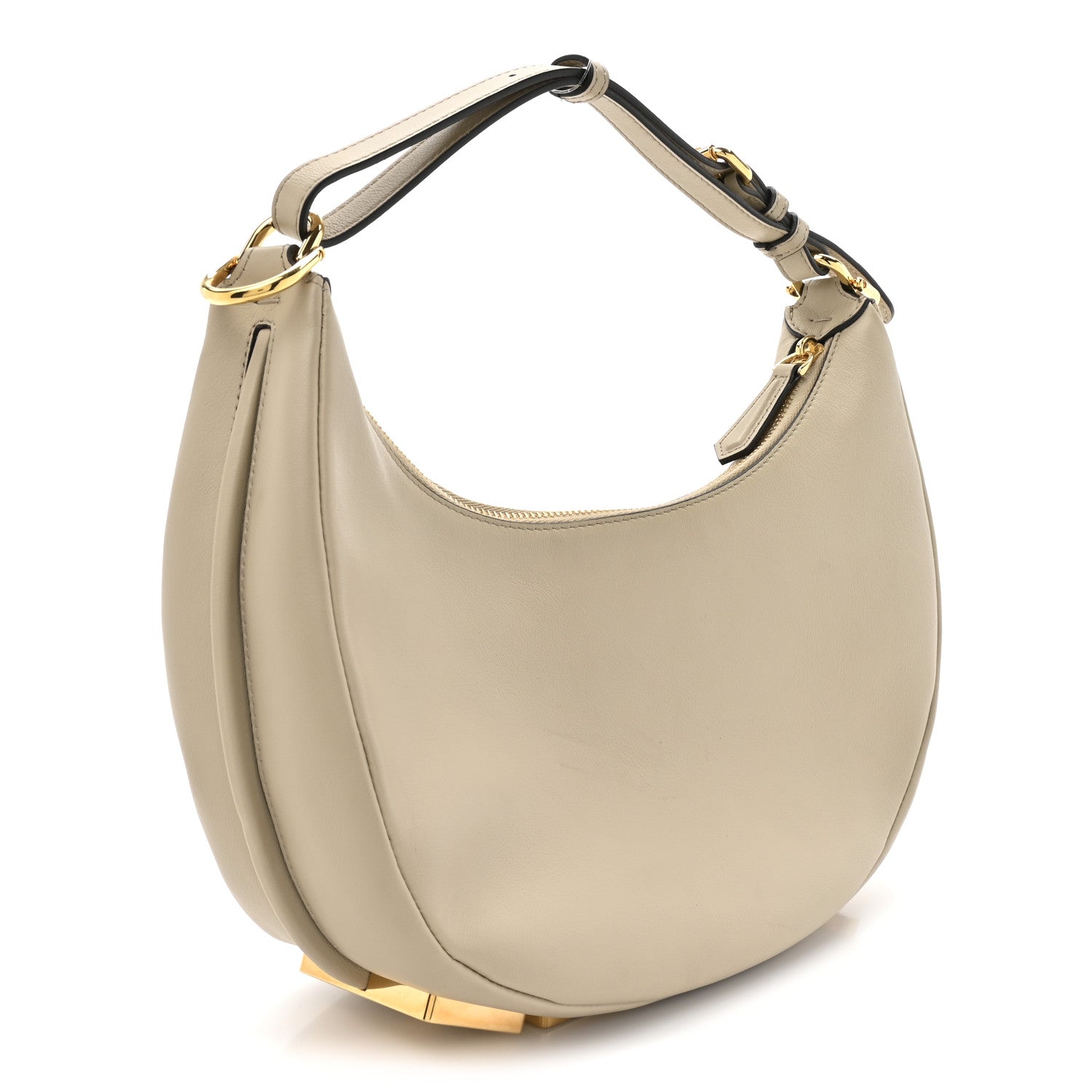 Vitello Grace Matte Small Fendigraphy Hobo Bag Nuvola