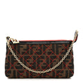Zucca Quilted Pochette Tobacco Red