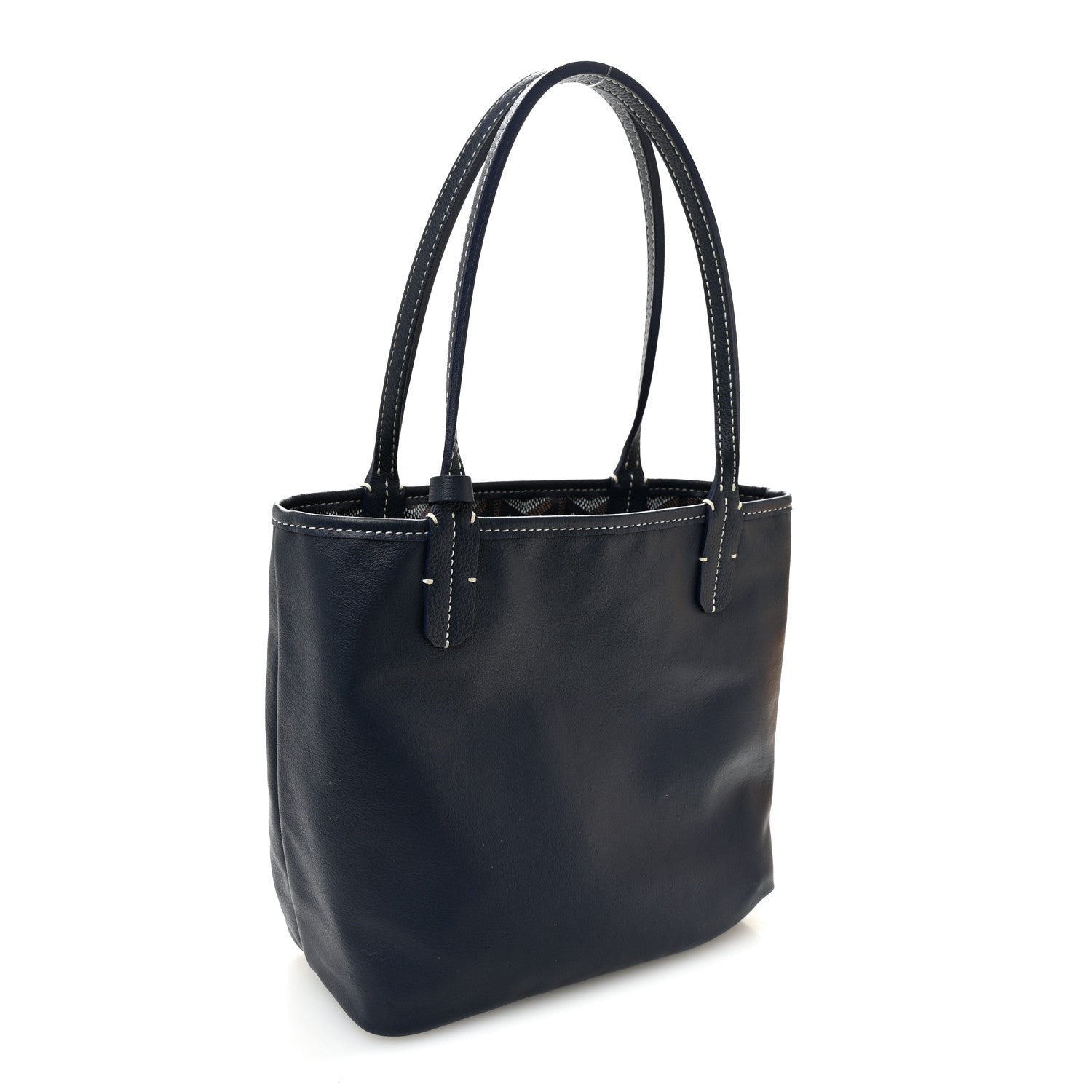 Goyardine Reversible Mini Anjou Navy