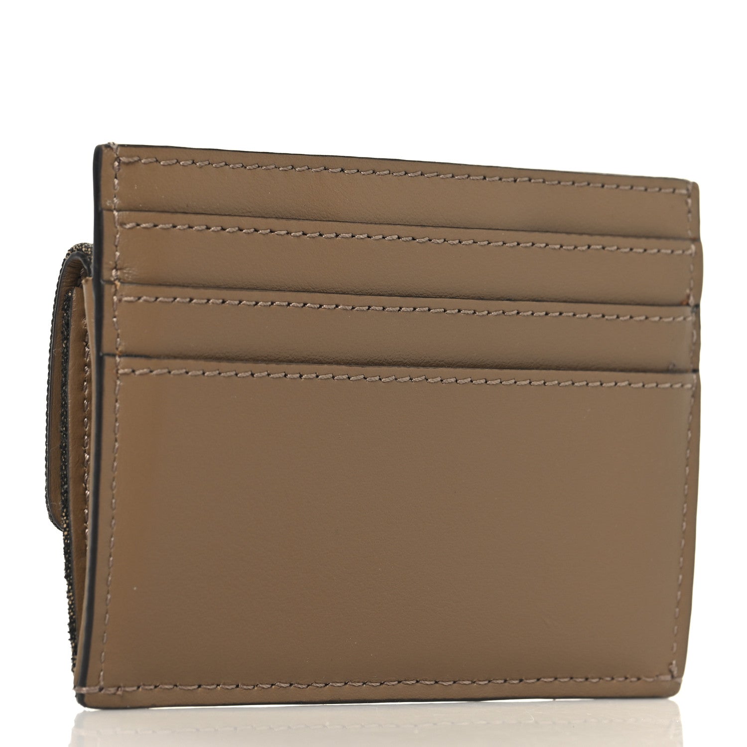 Fabric Jacquard FF 1974 Fold Over  Holder Wallet Tobacco Moro