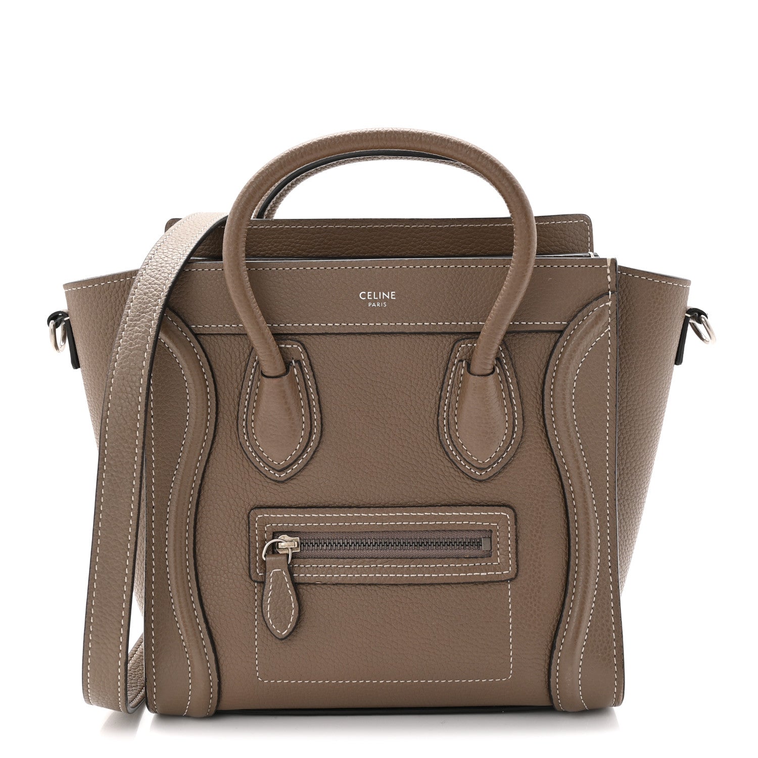 Drummed Calfskin Nano Luggage Souris