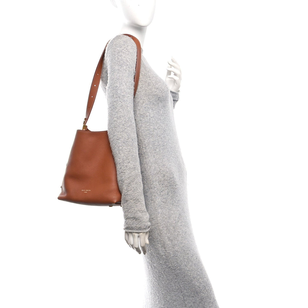 Grained Calfskin Low Key Hobo PM Cognac