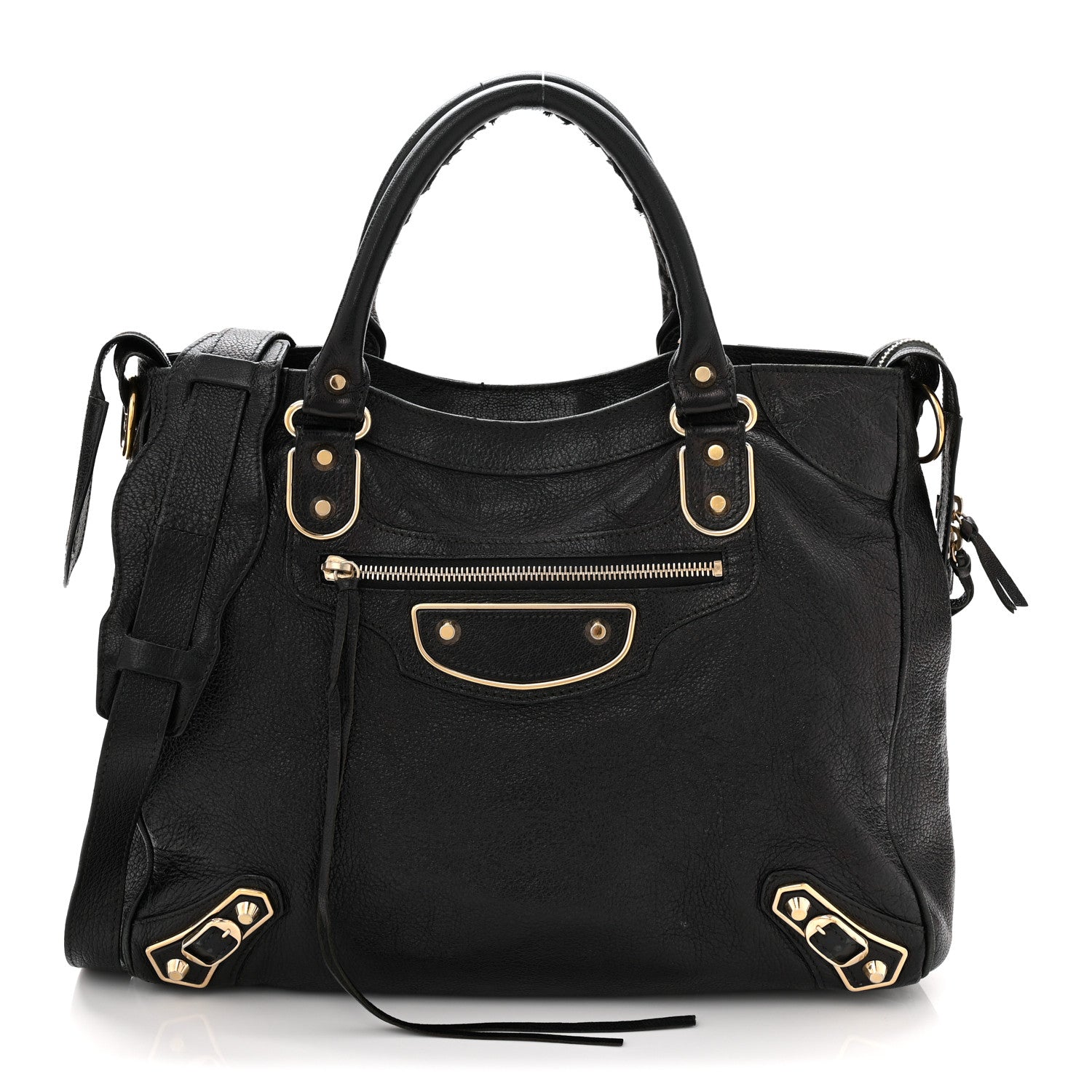 Chevre Gold Metallic Edge Hardware Velo Black