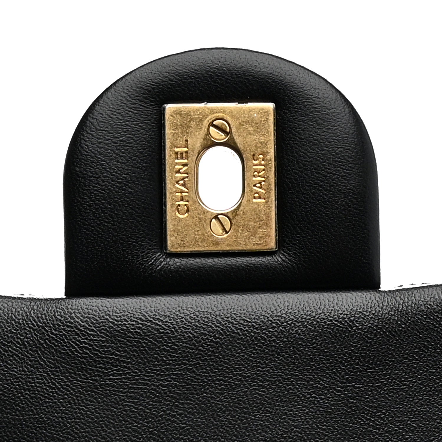 Lambskin Quilted Mini Rectangular Pearl Crush Flap Black