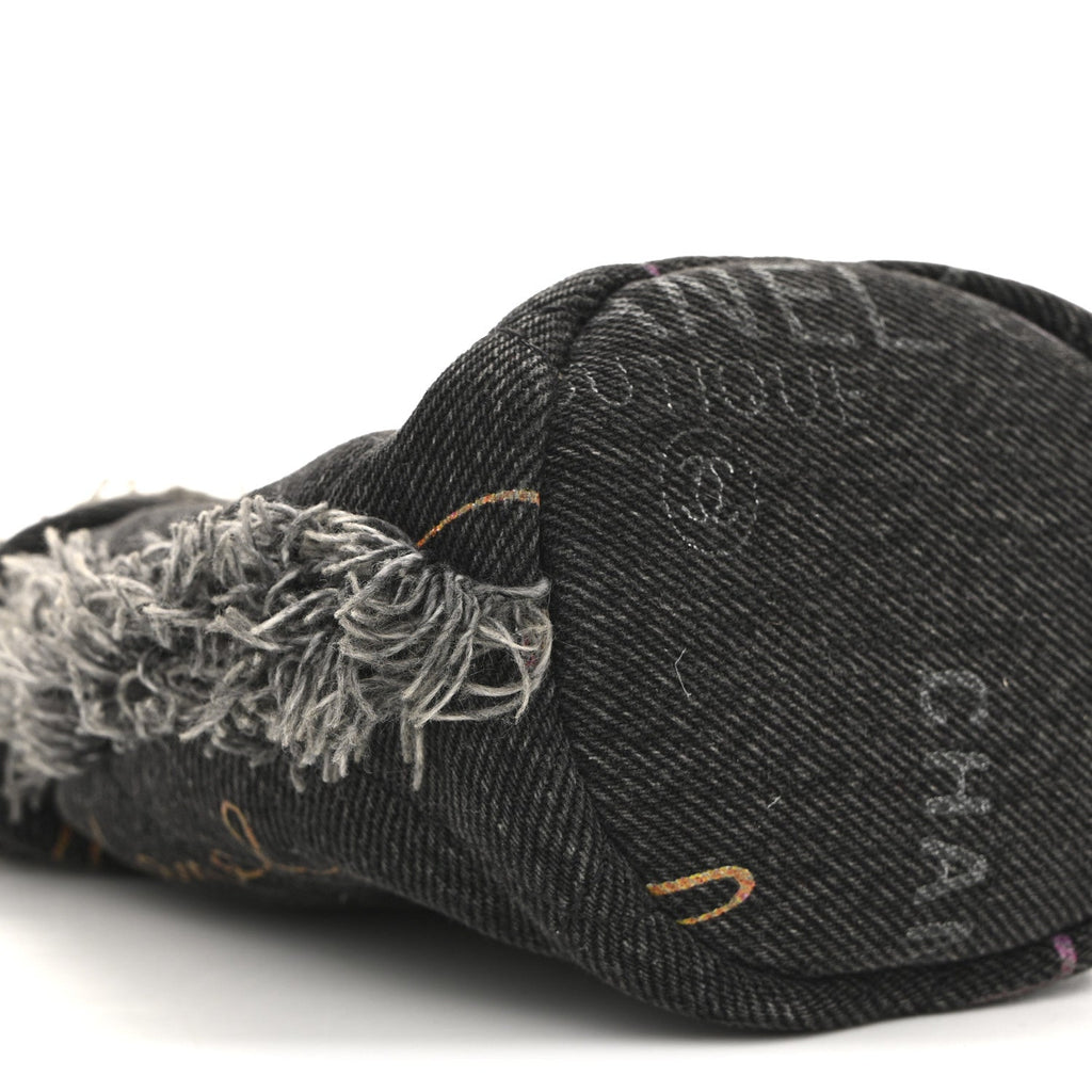 Denim Quilted Mood Mini Bucket With Chain Black Multicolor