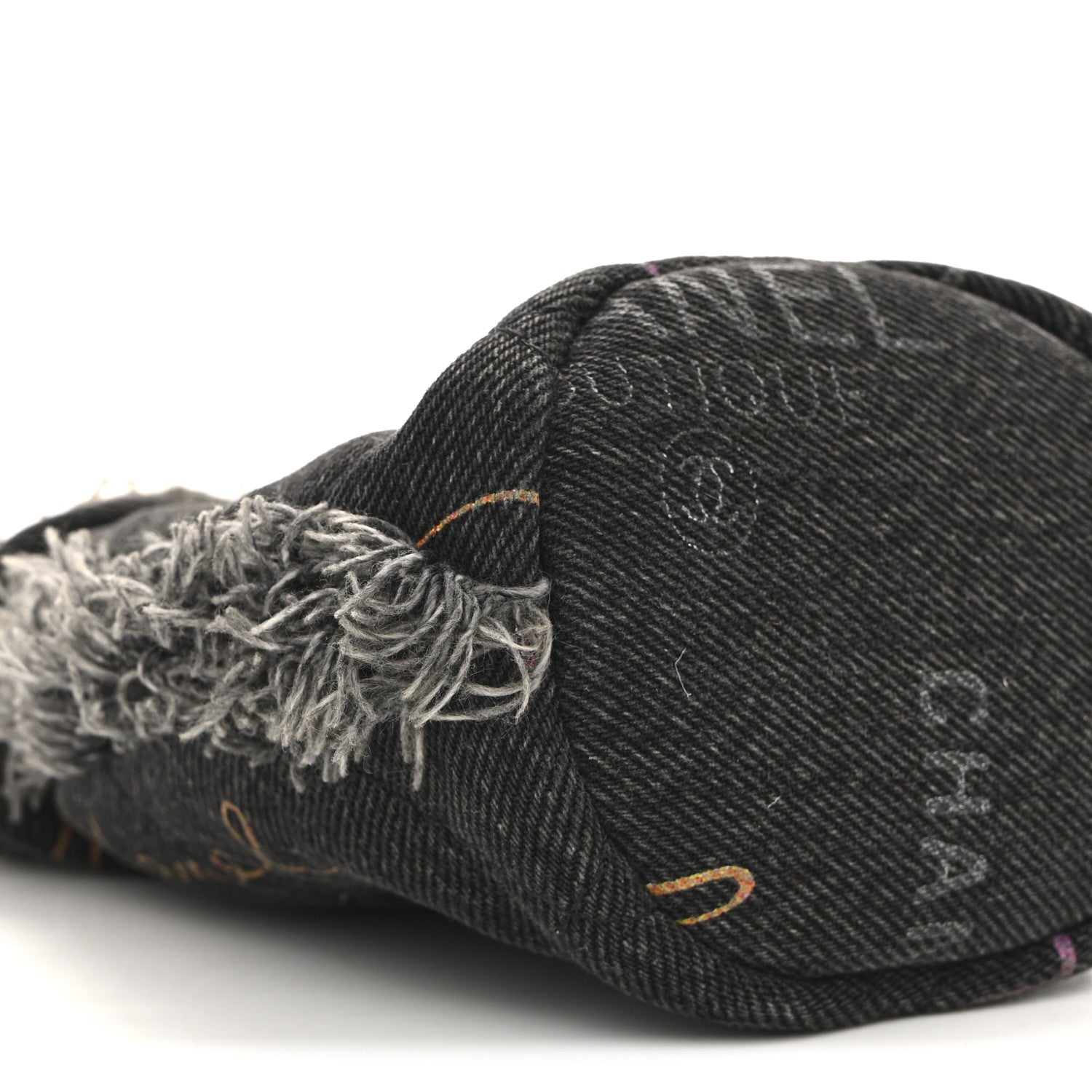 Denim Quilted Mood Mini Bucket With Chain Black Multicolor
