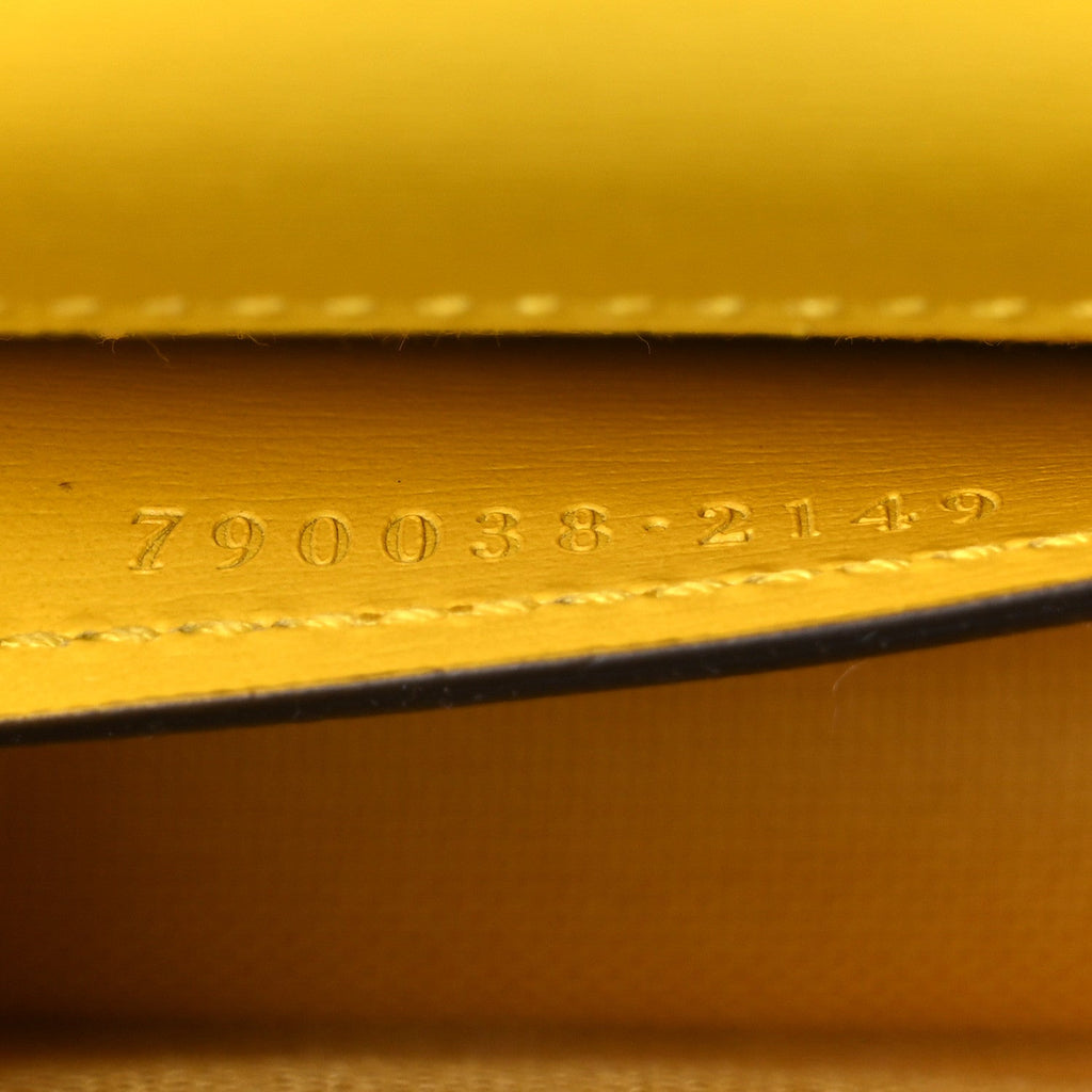 GG Monogram Scratch Lux Calfskin Mini Luce Shoulder Bag Yellow