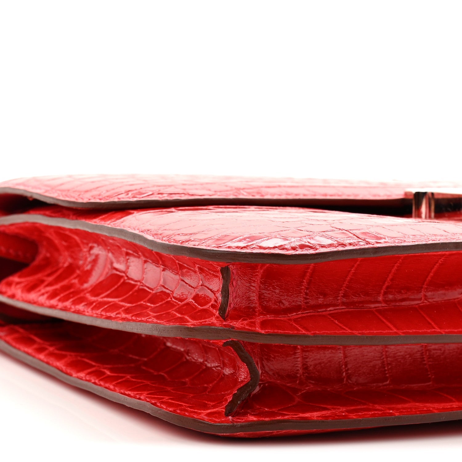 Shiny Niloticus Crocodile Constance Elan 25 Rouge Casaque