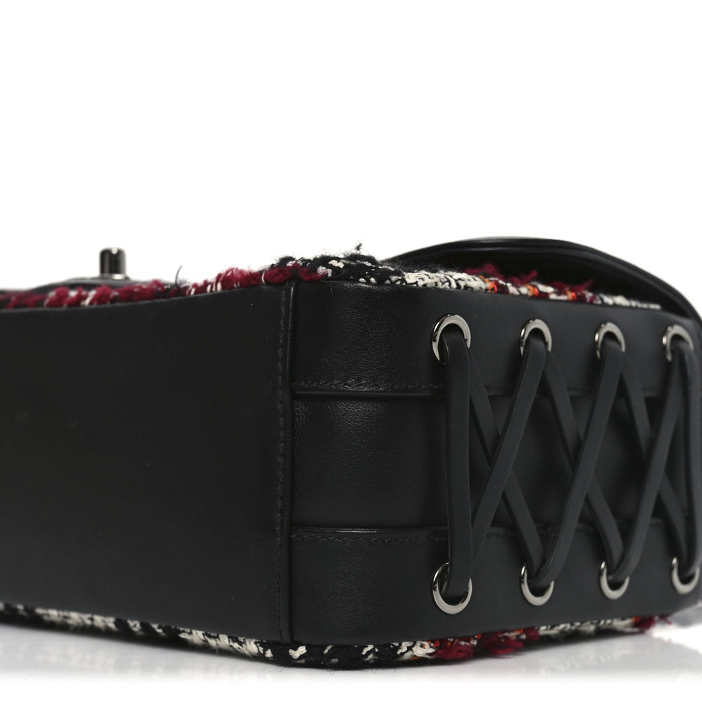 Tweed Quilted Calfskin Coco Corset Flap Multicolor