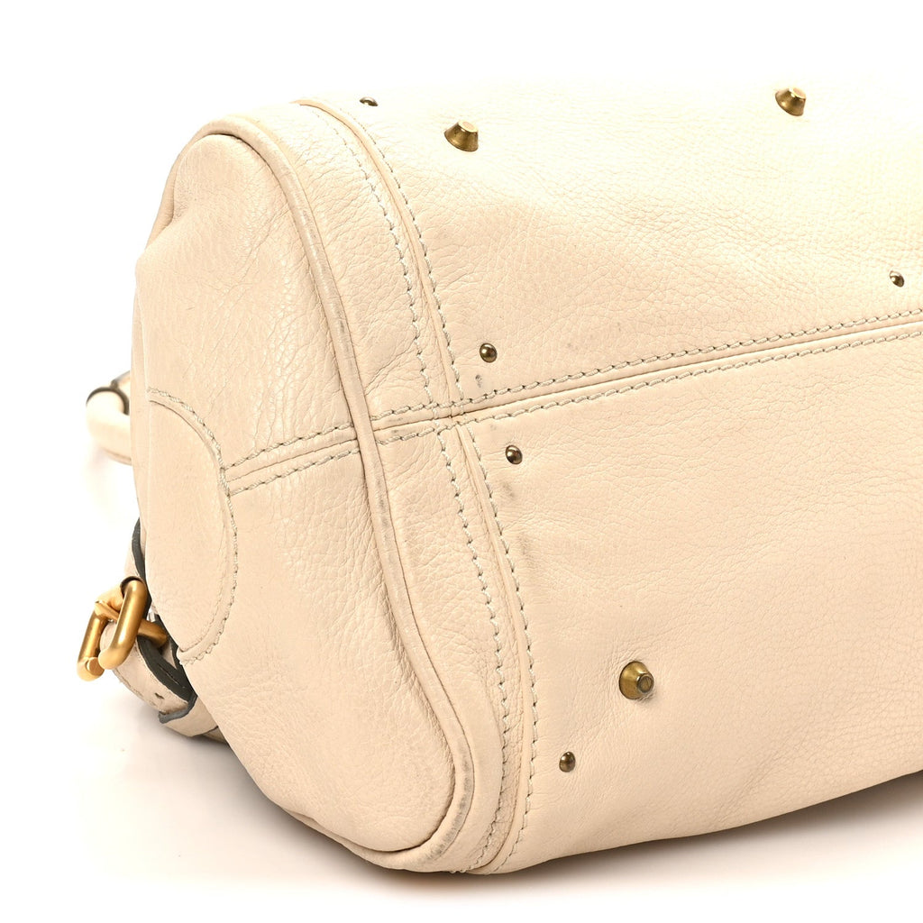 Calfskin Medium Paddington Satchel Ivory