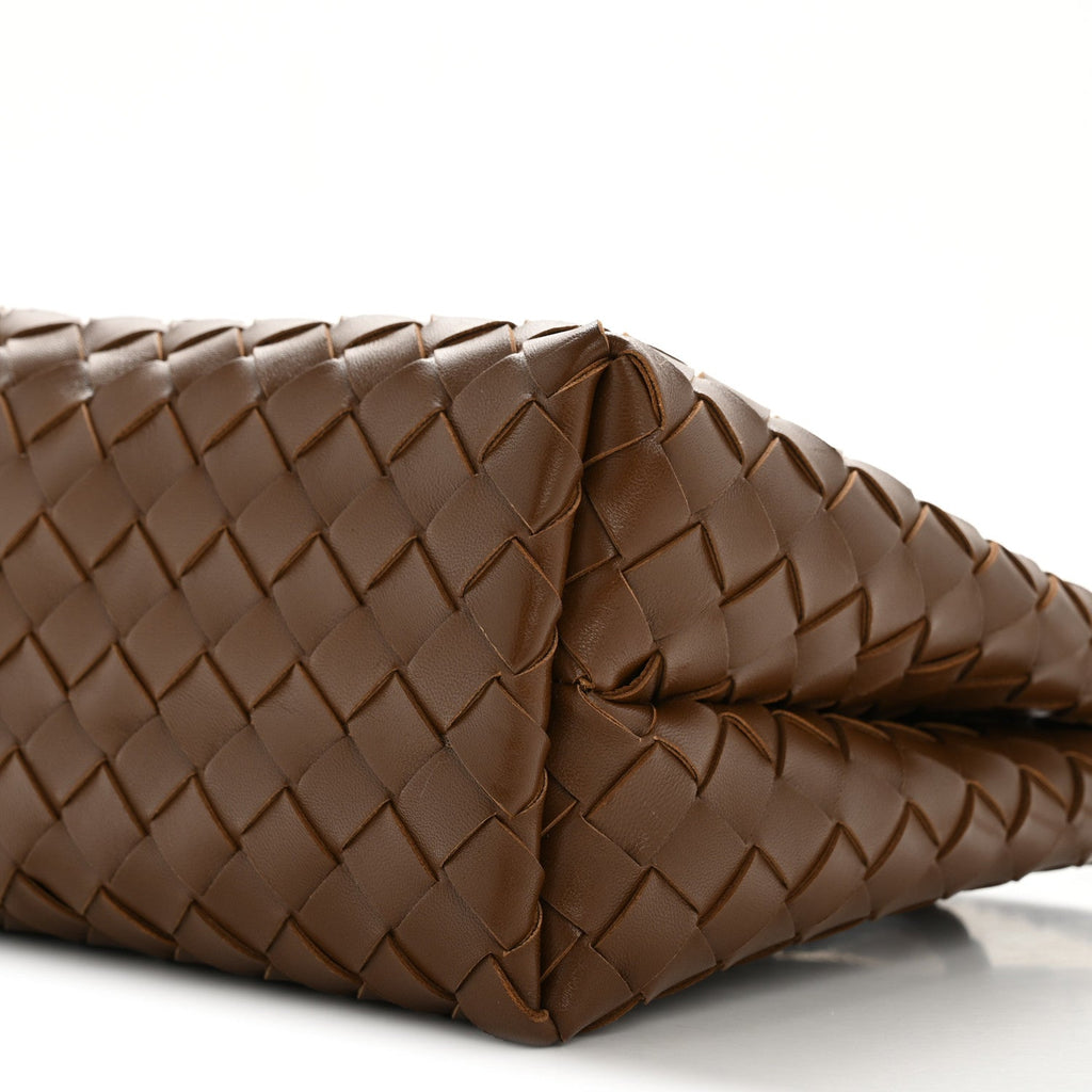 Nappa Intrecciato Small Andiamo Shoulder Bag Cognac