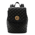 Calfskin Quilted Medusa Backpack Black