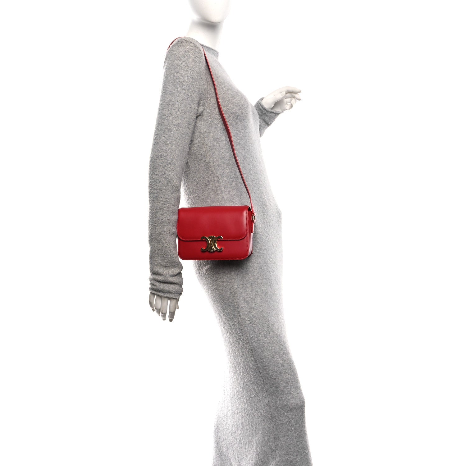 Shiny Calfskin Teen Triomphe Red