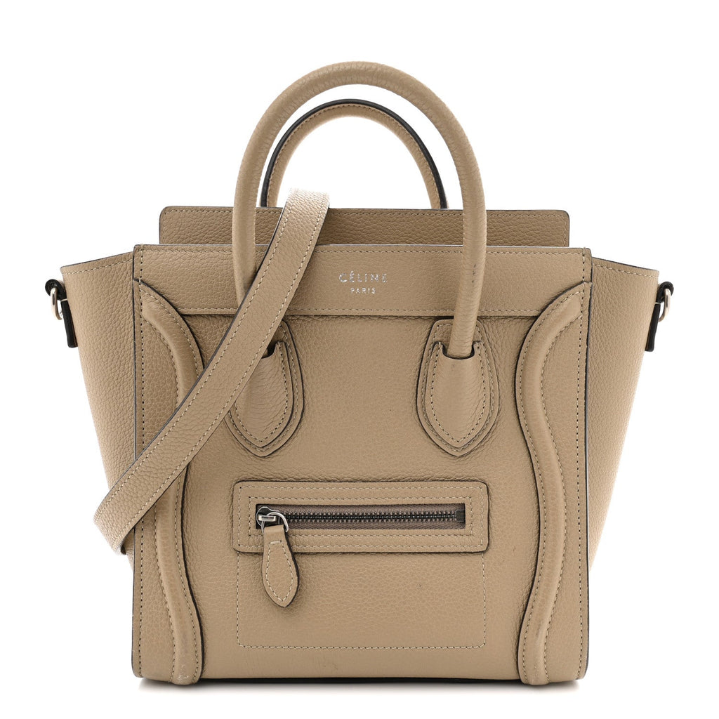 Drummed Calfskin Nano Luggage Dune