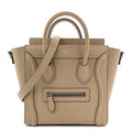Drummed Calfskin Nano Luggage Dune