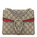 GG Supreme Monogram Mini Dionysus Shoulder Bag Hibiscus Red