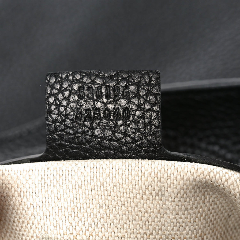 Pebbled Calfskin Medium Soho Chain Shoulder Bag Black