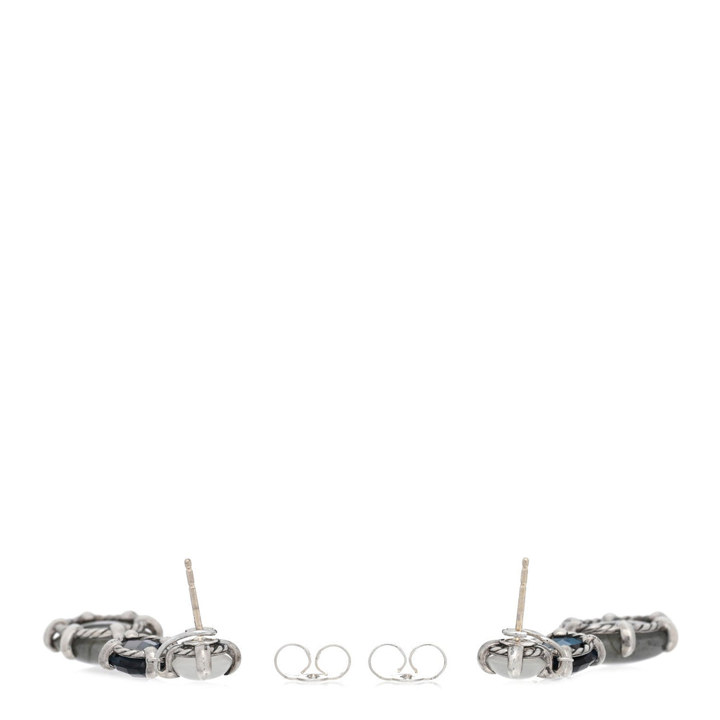 Sterling Silver Topaz Labradorite Chatelaine Triple Drop Earrings
