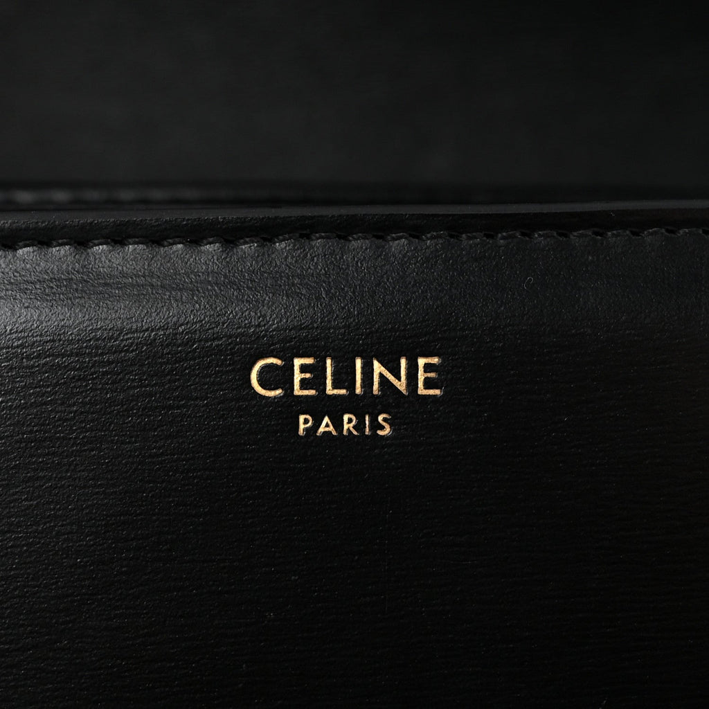 Shiny Calfskin Medium Triomphe Black